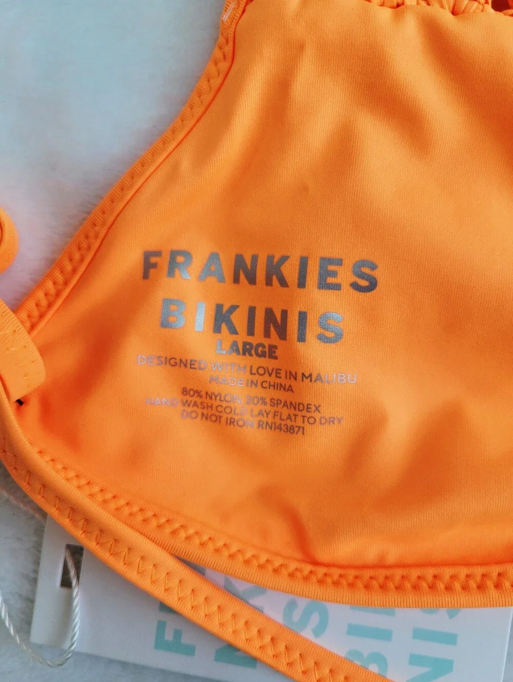 Frankies Bikinis Tanner Bikini Swim Top‎ Size L Sunset Sun